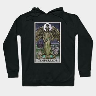 Temperance Tarot Card Halloween Gothic Creepy Crying Angel Statue Hoodie